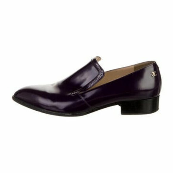 Chanel Dark Plum Calfskin Loafers I Size 7.5 - Picture 14 of 14